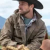 Ian-Bohen-Yellowstone-Ryan-Brown-Leather-Jacket