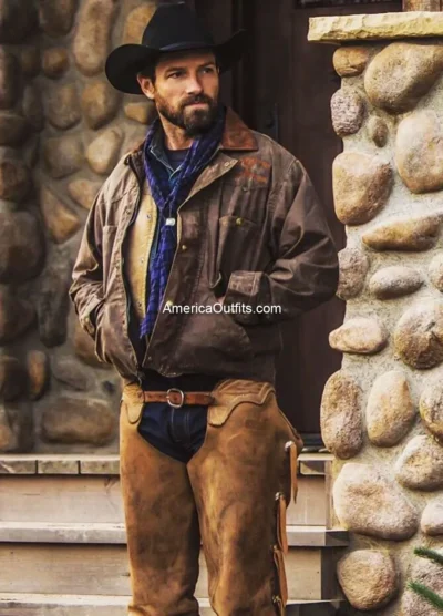 Ian-Bohen-Yellowstone-Ryan-Leather-Jacket
