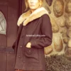 Kelly Reilly Yellowstone Beth Dutton Shearling Wool Coat