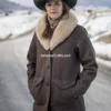 Kelly Reilly Yellowstone Beth Dutton Shearling Wool Coat