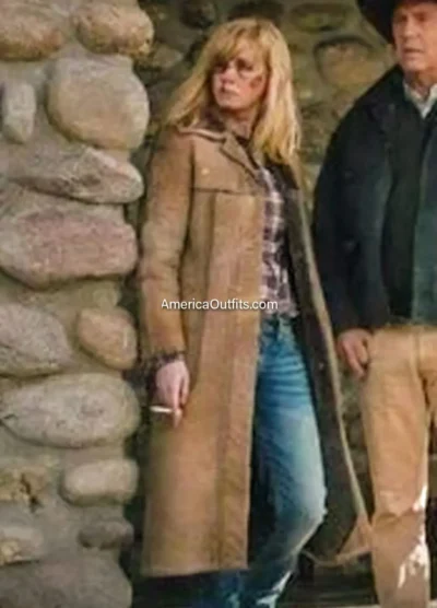 Kelly-Reilly-Yellowstone-Beth-Dutton-Suede-Leather-Coat