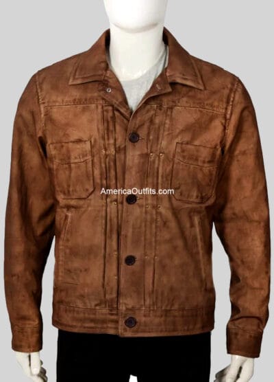Luke Grimes Yellowstone Kayce Dutton Waxed Cotton Jacket