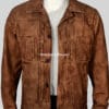 Luke Grimes Yellowstone Kayce Dutton Waxed Cotton Jacket