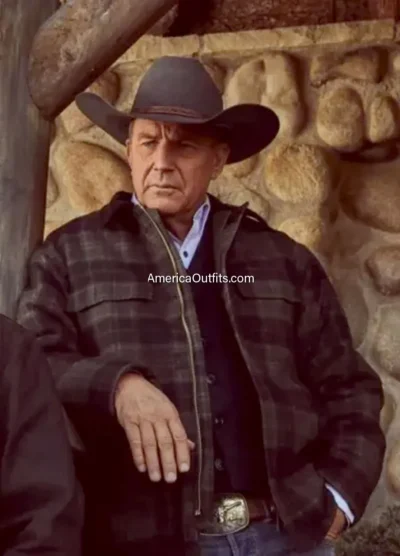 Kevin-Costner-Yellowstone-John-Dutton-Plaid-Jacket