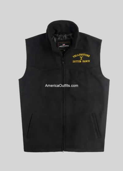 John Dutton Black Vest Kevin Costner Yellowstone