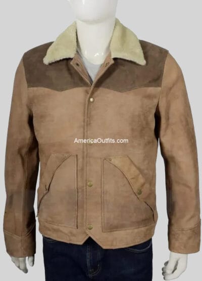 Kevin Costner Yellowstone John Dutton Raw Leather Jacket