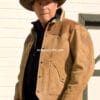 Kevin Costner Yellowstone John Dutton Raw Leather Jacket