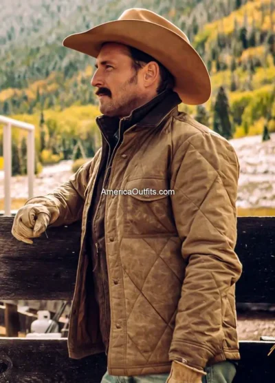 Josh Lucas Yellowstone John Dutton Quilted Jacket