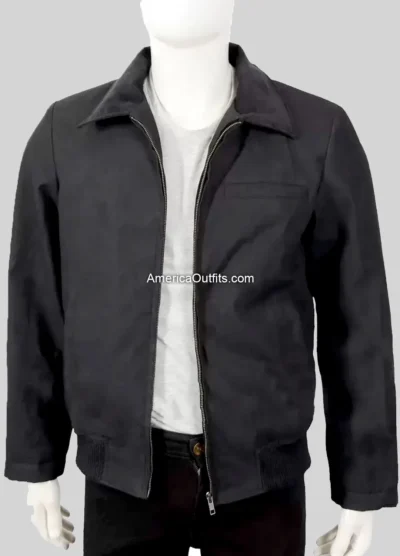 Kevin-Costner-Yellowstone-John-Dutton-Black-Bomber-Cotton-Jacket