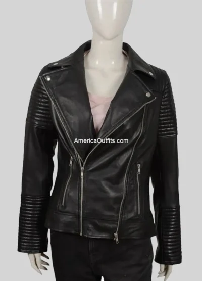 Beth Dutton Black Biker Leather Jacket Yellowstone