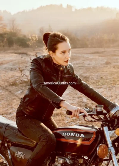 Cafe-Racer-Women’s-Black-Leather-Jacket