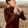 Cafe-Racer-Women’s-Black-Leather-Jacket