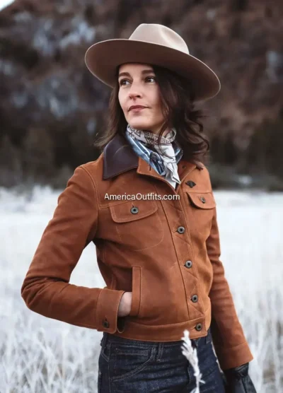 Gold-Bison-Women’s-Western-Leather-Jacket