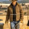 John Dutton Brown Quilted Jacket Yellowstone