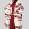 Beth Dutton Pink Printed Coat Yellowstone