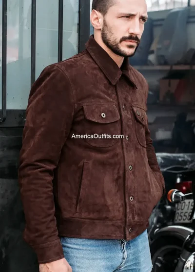 Gold-Bison-Brown-Suede-Jacket