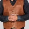 Men’s-Redhawk-Leather-Woven-Button-Down-Western-Vest