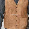 Men’s-Tan-Grasslands-Button-Front-Suede-Dress-Vest