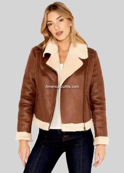 Women’s-Faux-Leather-&-Shearling-Jacket