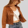 Bliss Suede Western Fringe Jacket