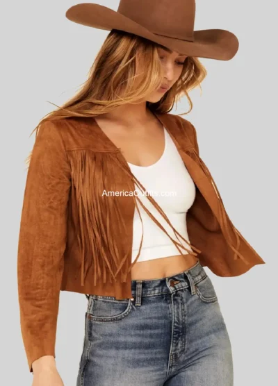 Bliss Suede Western Fringe Jacket
