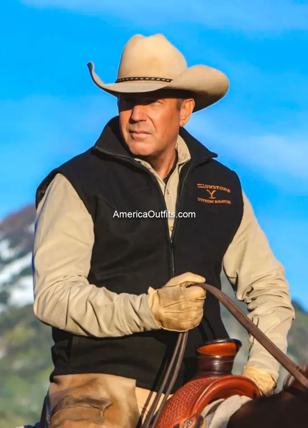 John-Dutton-Black-Wool-Vest-Yellowstone-Season-5
