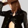 Women’s Black Leather And Suede Jacket