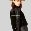 Women’s Janelle Slim Black Leather Jacket