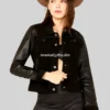 Women’s Janelle Slim Black Leather Jacket
