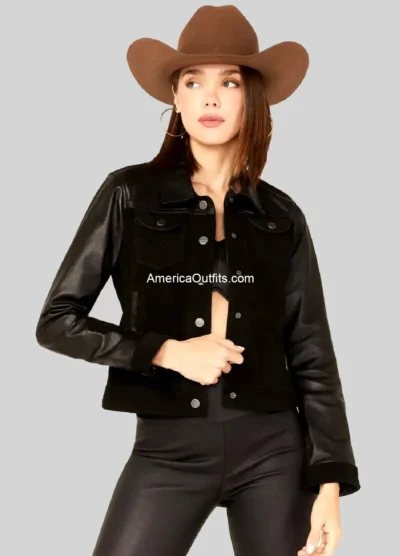 Women’s Janelle Slim Black Leather Jacket