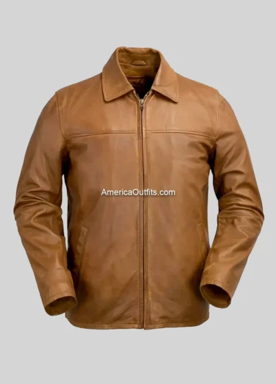 Men’s-Cowhide-Western-Brown-Leather-Jacket