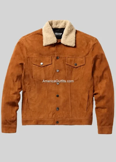 Men’s Vintage Style Classic Suede Leather Jacket