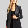 Women’s-Classic-Oversized-Black-Leather-Blazer