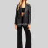 Women’s-Classic-Oversized-Black-Leather-Blazer