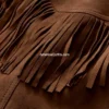 Women’s Coffee Suede Fringe Blazer