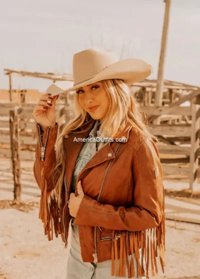 Women’s-Fringe-Burnt-Orange-Leather-Jacket