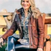 Women’s-Waxed-Suede-Brown-Leather-Jacket