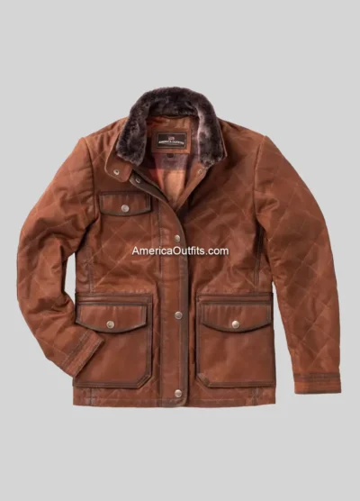 Women’s-Waxed-Suede-Brown-Leather-Jacket