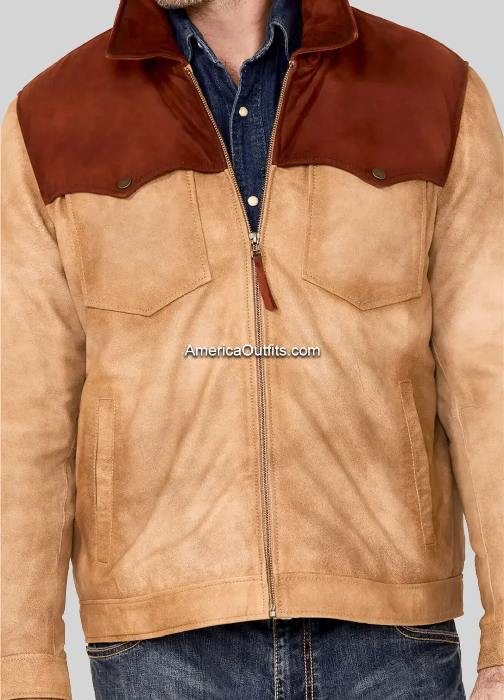 Men’s-Burnished-Suede-Color-Block-Jacket