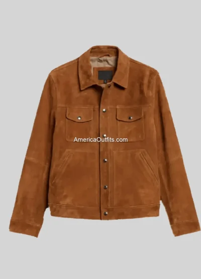 Men’s Western Cowboy Suede Brown Jacket